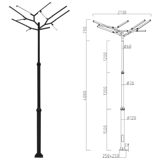 Световое дерево серия CRANE 063 220вт 11 веток