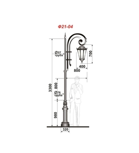 Чугунный фонарь серии Ф21