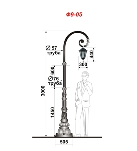 Чугунный фонарь серии Ф9
